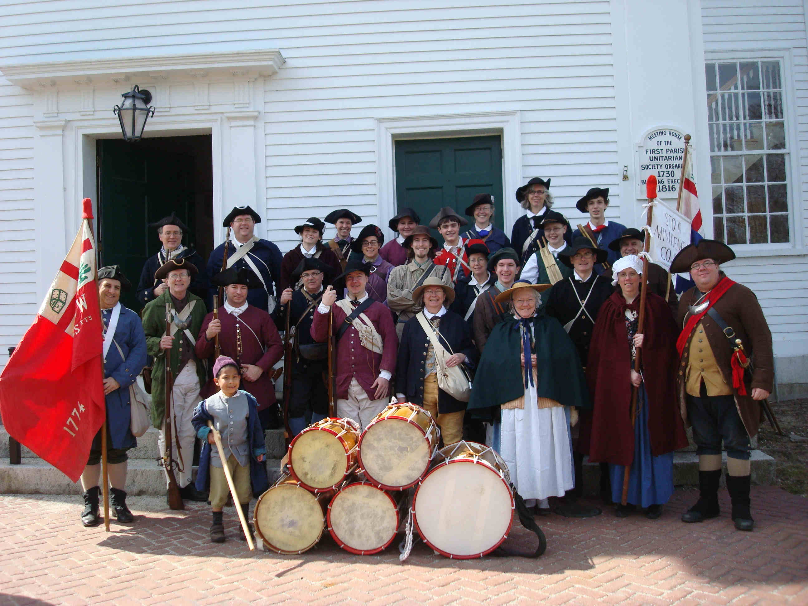 2011 Stow Minutemen (with friends from Charlestown) at Bedford Polecapping